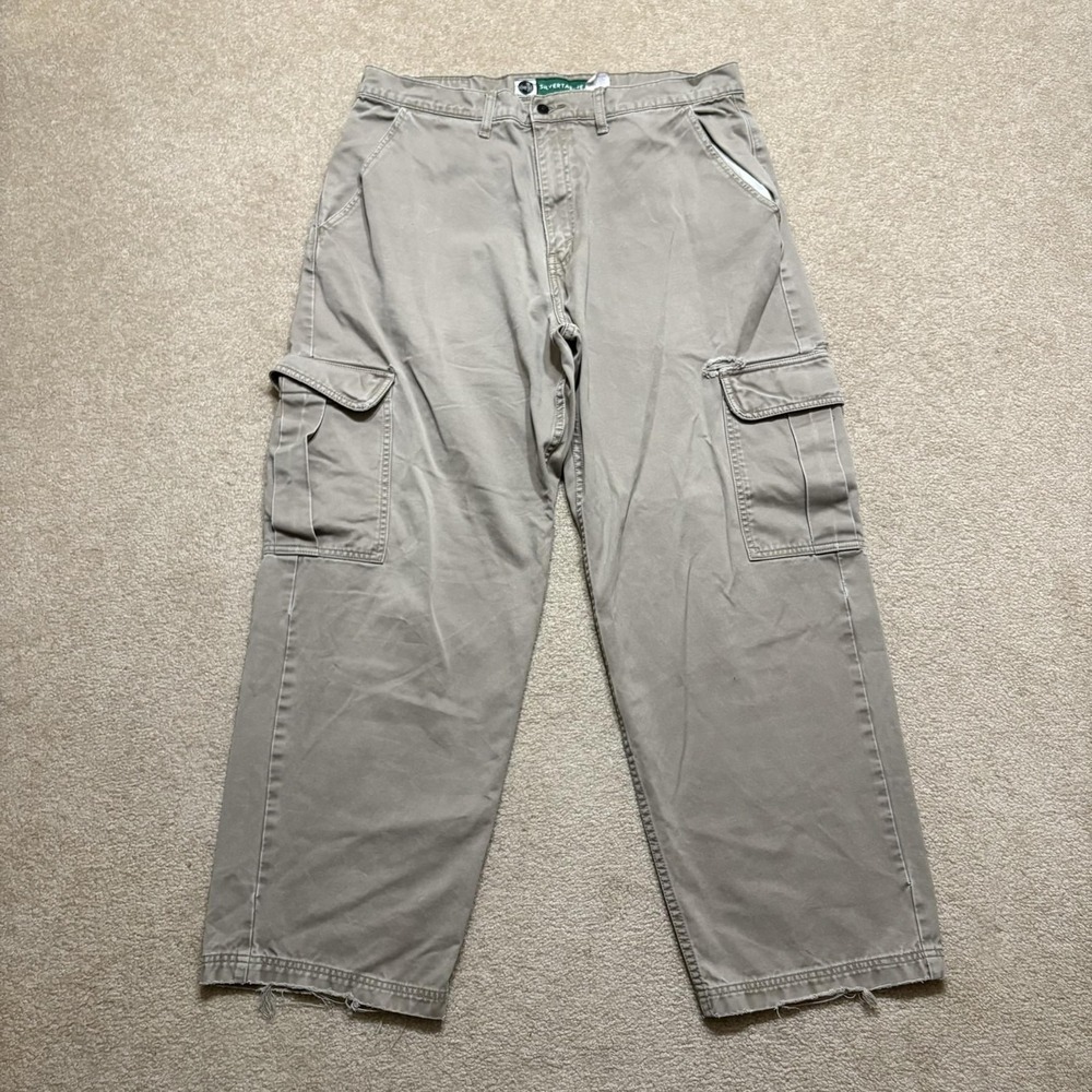 Vtg Levis Silvertab Jeans Mens 36x30 Gray Wide Leg Cargo Skate Y2K Streetwear